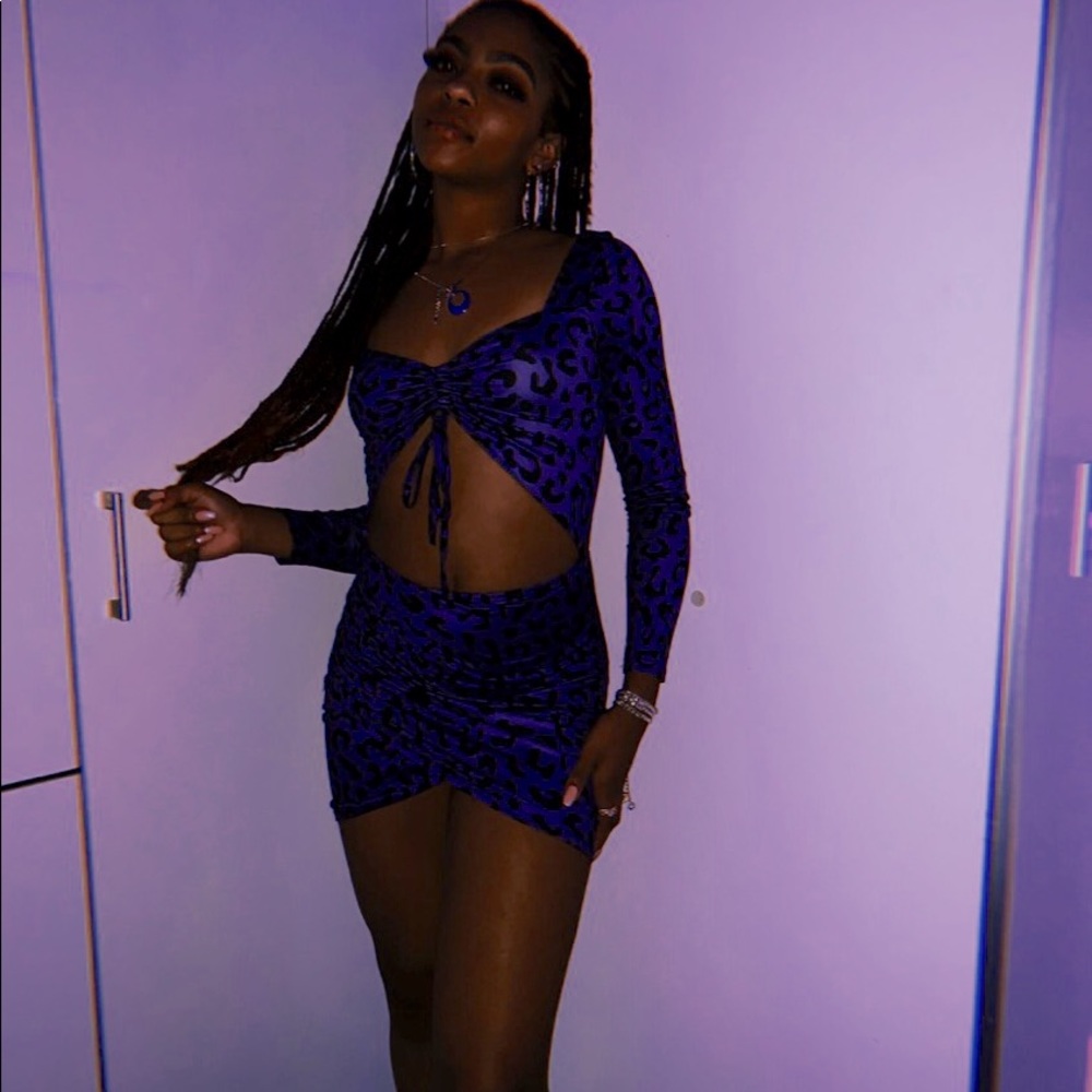 Purple Cheetah Print Dress